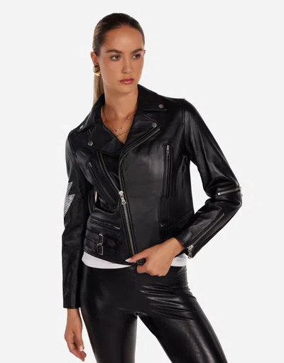 Lauren Moshi Posey Stud Lightning Tiger In Black