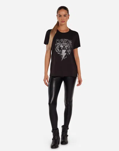 Lauren Moshi Wolf Stud Lightning Tiger In Onyx