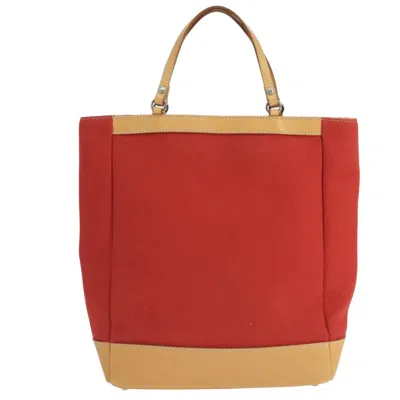Pre-owned Burberry Blue Label Red Canvas Tote Bag ()