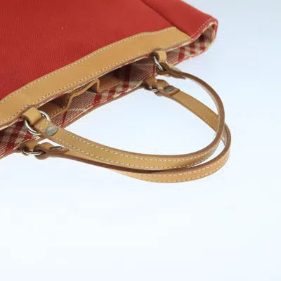 Pre-owned Burberry Blue Label Red Canvas Tote Bag ()