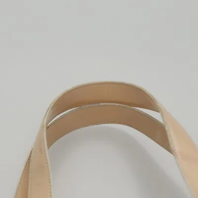 Pre-owned Chanel Pst (petite Shopping Tote) Beige Patent Leather Tote Bag ()