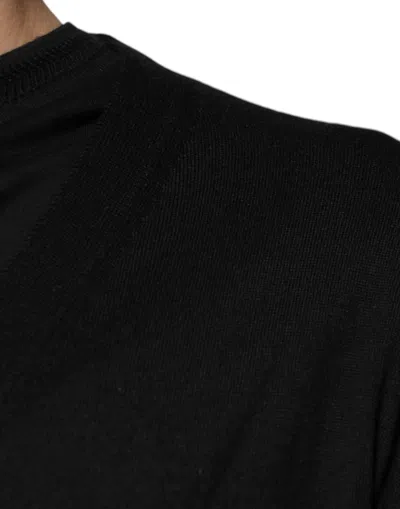 Dolce & Gabbana Black Cashmere Button Down Cardigan Sweater In Black