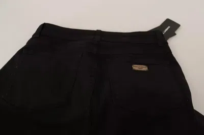 Dolce & Gabbana Black Skinny Denim Cotton Stretch Trouser Jeans In Black