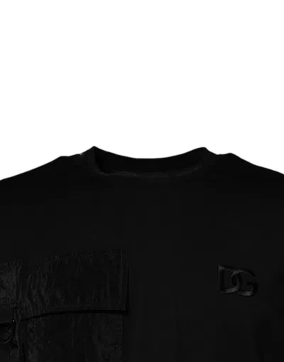 Dolce & Gabbana Black Crew Neck Short Sleeve T-shirt In Black