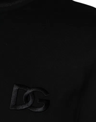 Dolce & Gabbana Black Crew Neck Short Sleeve T-shirt In Black