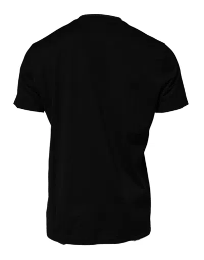 Dolce & Gabbana Black Crew Neck Short Sleeve T-shirt In Black