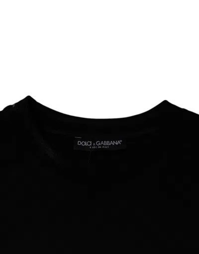 Dolce & Gabbana Black Crew Neck Short Sleeve T-shirt In Black