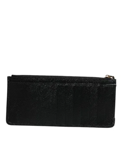 Dolce & Gabbana Black Leather #dgloveslondon Cardholder Case Women's Wallet In Black