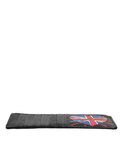 Dolce & Gabbana Black Leather #dgloveslondon Cardholder Case Women's Wallet In Black