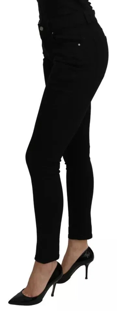 Dolce & Gabbana Black Skinny Denim Cotton Stretch Trouser Jeans In Black