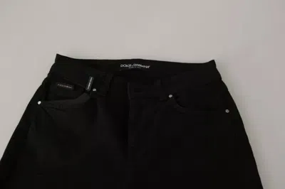 Dolce & Gabbana Black Skinny Denim Cotton Stretch Trouser Jeans In Black