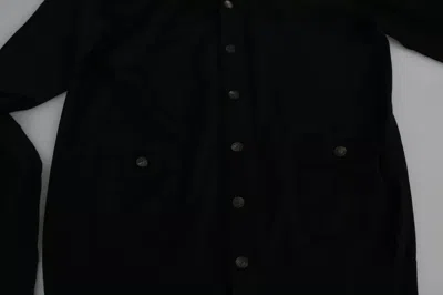 Dolce & Gabbana Black Wool Button Down Men Cardigan Sweater In Black