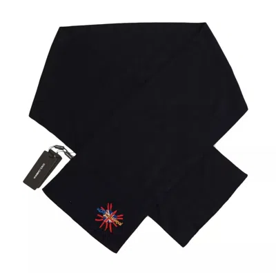 Pre-owned Dolce & Gabbana Blue Wool #dgloveslondon Shawl Men's Scarf ()