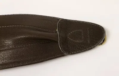 Dolce & Gabbana D & G Leather Linnen Logo Women's Belt In Brown