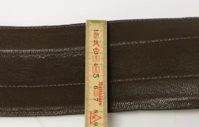 Dolce & Gabbana D & G Leather Linnen Logo Women's Belt In Brown