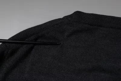 Dolce & Gabbana Gray Wool Logo Knitted Men Pullover Sweater In Black
