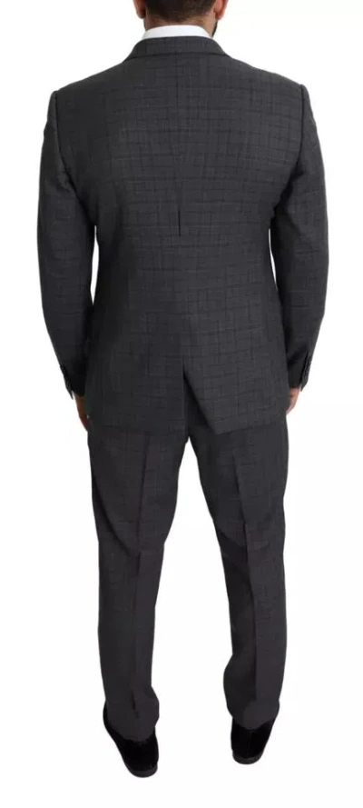 Dolce & Gabbana Gray Wool Men Formal 2 Piece Martini Men's Suit In Gray