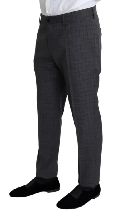 Dolce & Gabbana Gray Wool Men Formal 2 Piece Martini Men's Suit In Gray