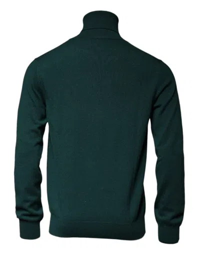 Dolce & Gabbana Green Cashmere Turtleneck Men Pullover Sweater In Green
