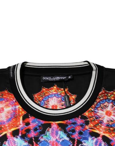 Dolce & Gabbana Multicolor Kaleidoscope Men Short Sleeves T-shirt In Neutral