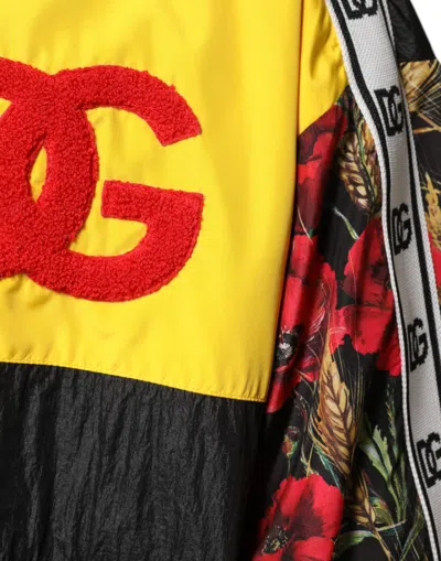 Dolce & Gabbana Multicolor Patchwork Men Full Zip Sweater In Multicolor