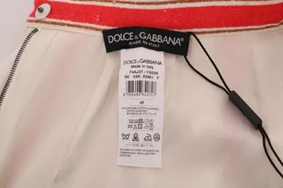 Dolce & Gabbana Multicolor Portofino Stripes Cotton Midi Skirt In Multicolor