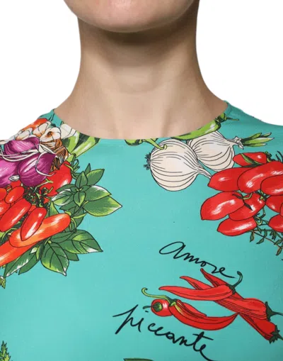 Dolce & Gabbana Multicolor Vegetables Sleeveless Tank Top In Multicolor