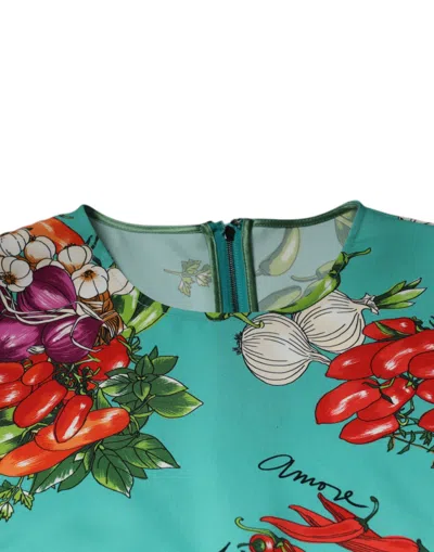 Dolce & Gabbana Multicolor Vegetables Sleeveless Tank Top In Multicolor