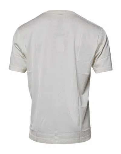 Dolce & Gabbana Off White Crew Neck Short Sleeve T-shirt In Off White