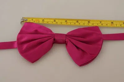 Dolce & Gabbana Pink Silk Adjustable Neck Bow Tie Men's Men In Pink