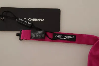 Dolce & Gabbana Pink Silk Adjustable Neck Bow Tie Men's Men In Pink