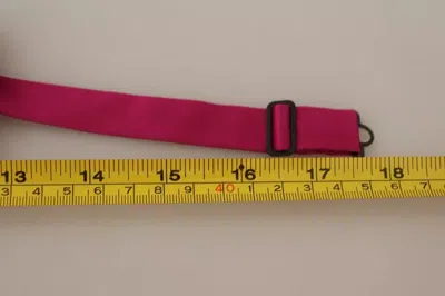 Dolce & Gabbana Pink Silk Adjustable Neck Bow Tie Men's Men In Pink