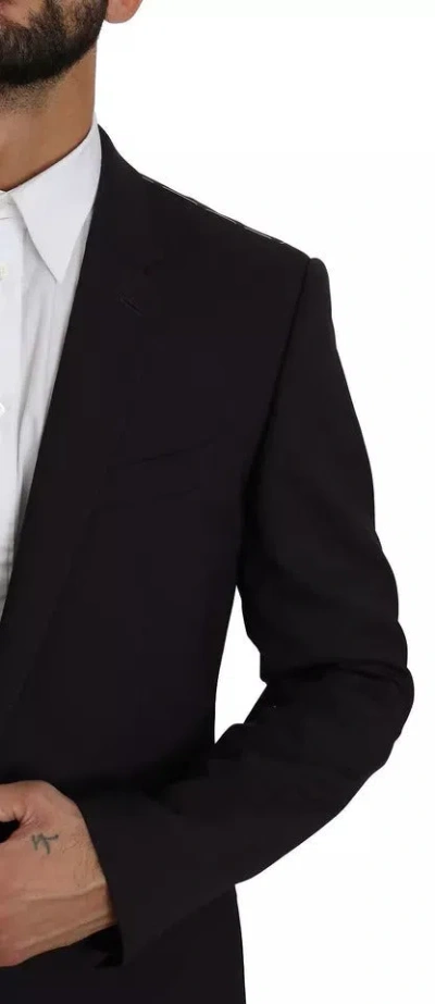 Dolce & Gabbana Purple Wool Stretch 2 Piece Martini Suit In Purple