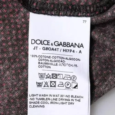 Dolce & Gabbana Red Leopard Cotton Short Sleeves T-shirt In Black And Red