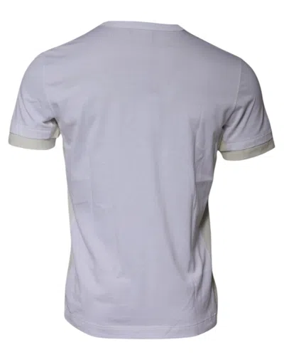 Dolce & Gabbana White Cotton Crew Neck Short Sleeves Men's T-shirt In White