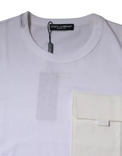 Dolce & Gabbana White Cotton Crew Neck Short Sleeves Men's T-shirt In White