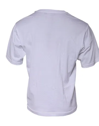 Pre-owned Dolce & Gabbana White Dg Logo Crew Neck Short Sleeve Men's T-shirt ()