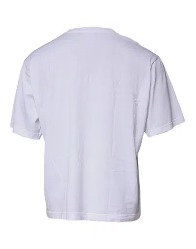 Pre-owned Dolce & Gabbana White Dg Logo Crew Neck Short Sleeve Men's T-shirt ()