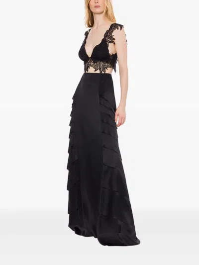 Alberta Ferretti Floral-embroidered Top