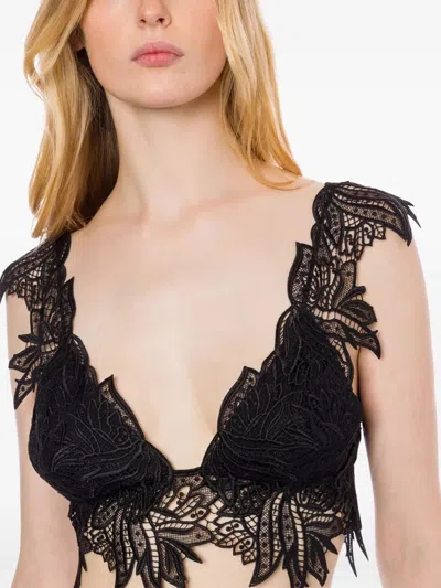 Alberta Ferretti Floral-embroidered Top
