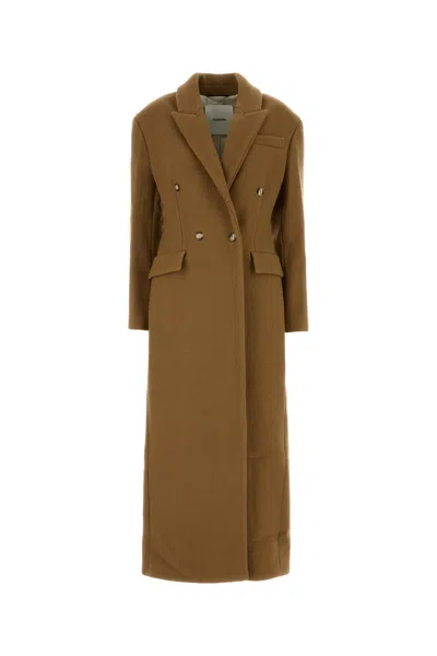 Nanushka Brown Wool Blend Ferris Coat