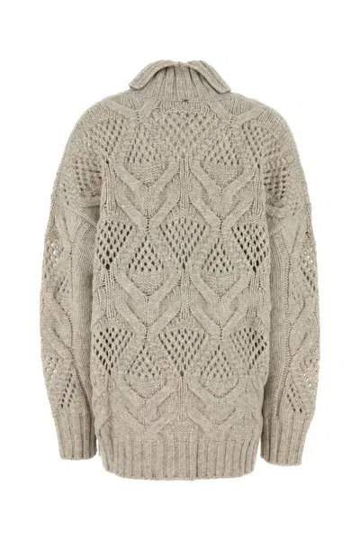 Sportmax Grey Wool Blend Edicola Oversize Sweater