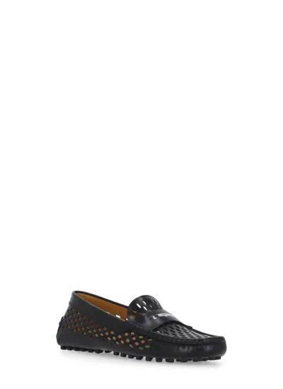 Tod's Leather Loafers In Black