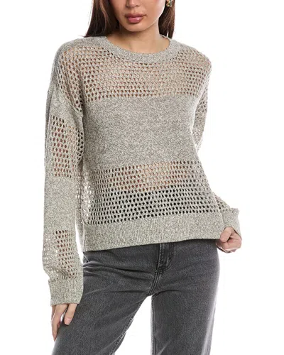 Atm Anthony Thomas Melillo Open Linen-blend Sweater In Green