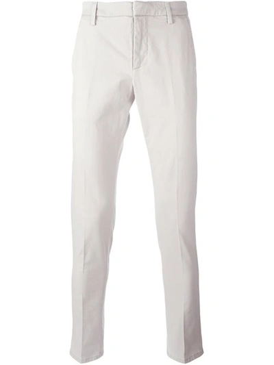 Dondup Slim Fit Trousers In White