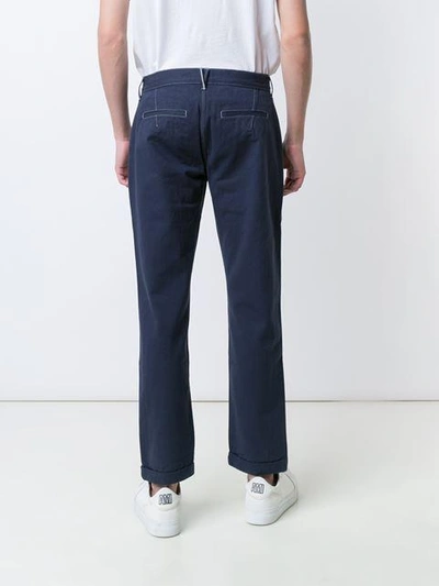 Shop 3x1 'm3' Cropped Trousers In Blue