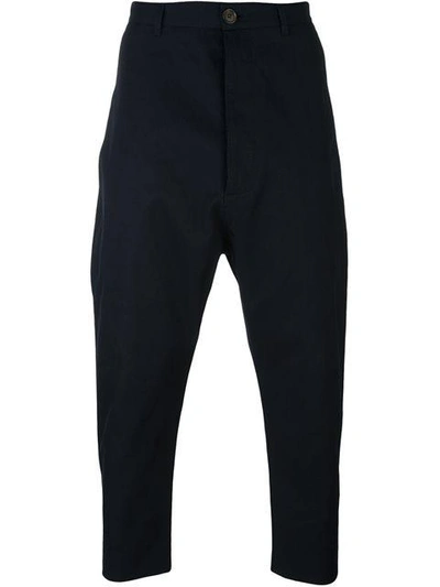 Shop Vivienne Westwood Man Cropped Trousers - Blue