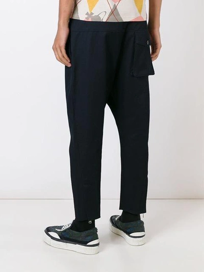 Shop Vivienne Westwood Man Cropped Trousers - Blue
