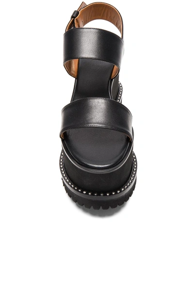 Shop Givenchy Leather Ursa Flatform Sandals In Black