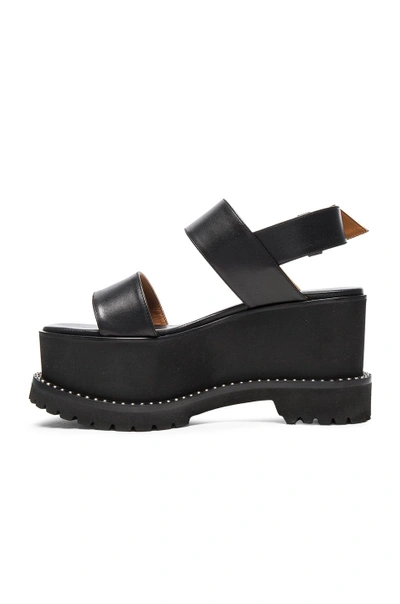 Shop Givenchy Leather Ursa Flatform Sandals In Black